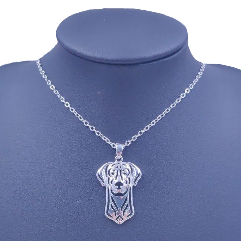 Doberman Vivid Necklace Dog Animal Pendant Gold Silver Plated Jewelry For Women Male Female Girls Ladies  Boys Cute N025