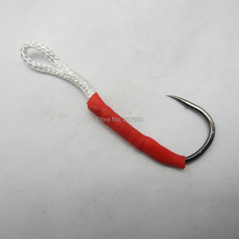 BassLegend-  Stainless Steel Salt Water Sea Fishing Hook For Jigging Jig Assist Hook Size #18 Color BN 4 pcs/Bag