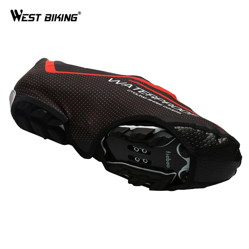 WEST BIKING Waterproof Cycling Shoe Cover Reflective Full Zip MTB Road Bike Overshoes Outdoor Sports Riding Sneakers Shoes Cover