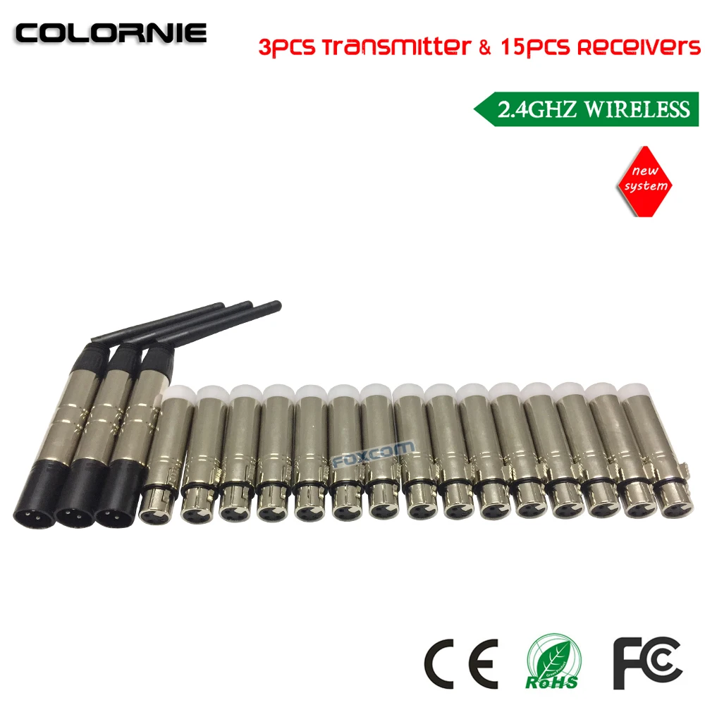 

DHL Free Shipping 18PCS DMX 512 Wireless Stick Transmitter & Receiver AC100-250v input voltage