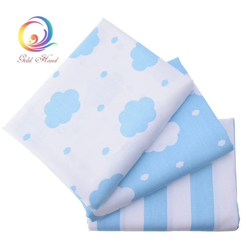 Cielo Blu nuvole Stampato Twill di Cotone Tessuto Per Cucire Quilting Tessuto Del Bambino Letto Lenzuola Indumenti Da Notte Dei Bambini del Pannello