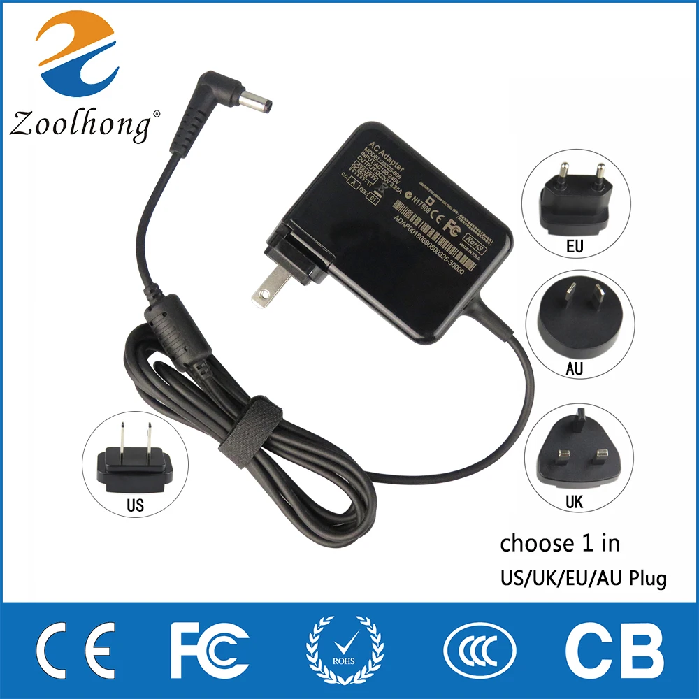 

20V Zoolhong 3.25A Portable Power Laptop Adapter Charger For Lenovo Charger B460 G430 Z360 U410 with UK/EU/US/AU Plug