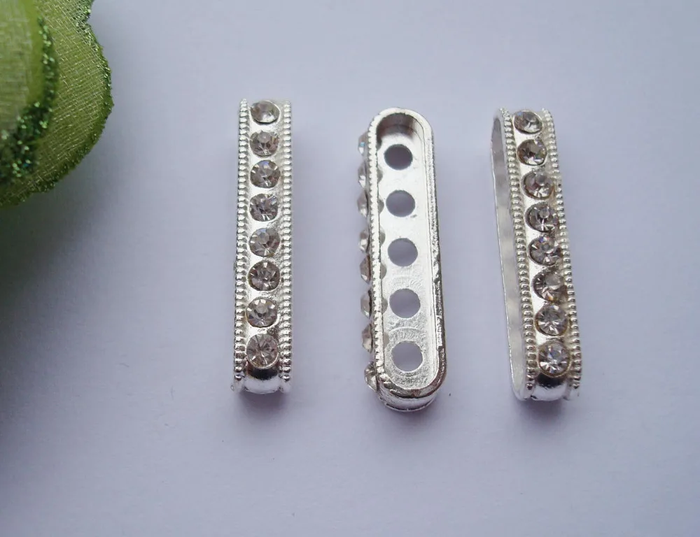 Alloy bar connectors link beads for widebracelet and pendants necklace beads.charm pave loose jewelry beads