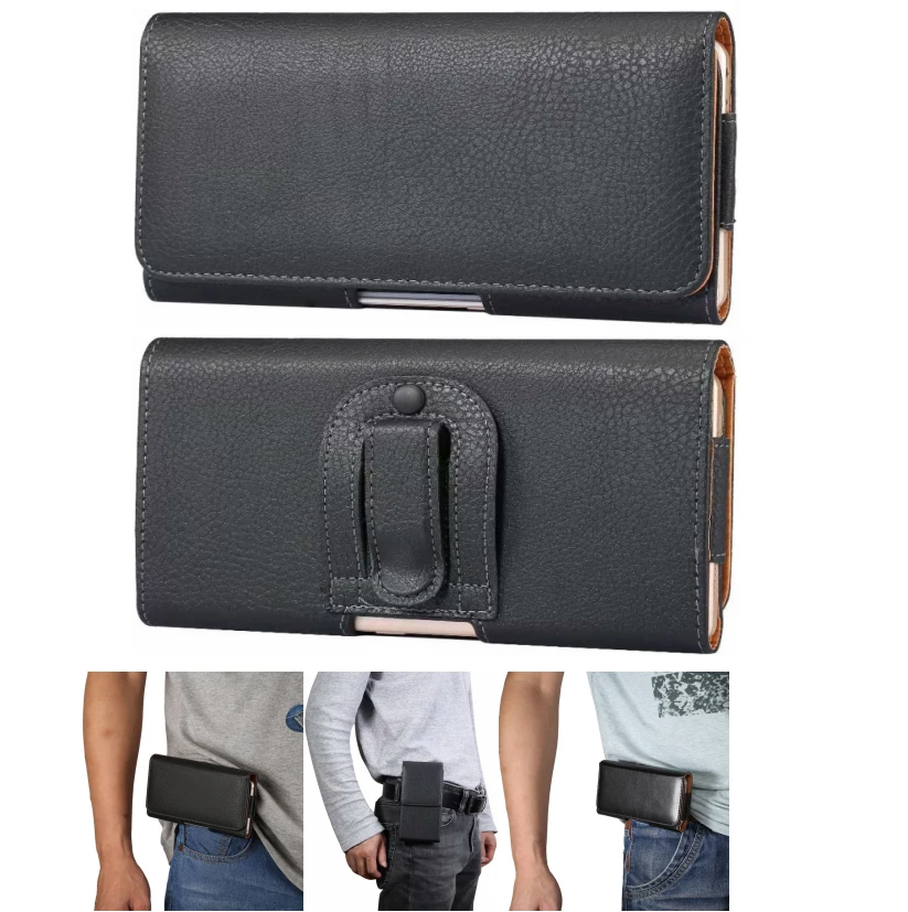 Phone Pouch Waist Case For Xiaomi 14 13 13Pro 12 12C 12Lite For Redmi Note 14 14Pro 13 12 Leather Cover Holster Belt Bag