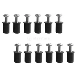 12Pcs M4 M5 M6 Metric Rubber Well Nuts Blind Fasteners Windscreen/Fairing Wellnuts with Stainless Steel Screws Kayak Accessory