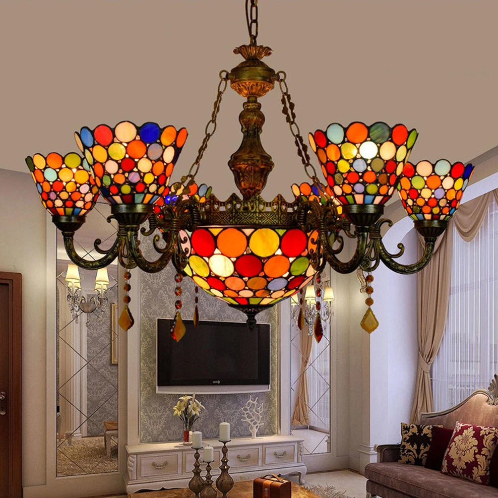 led e27 Tiffany Glass Alloy LED Lamp LED Light.Pendant Lights.Pendant Lamp.Pendant light For Dinning Room Foyer