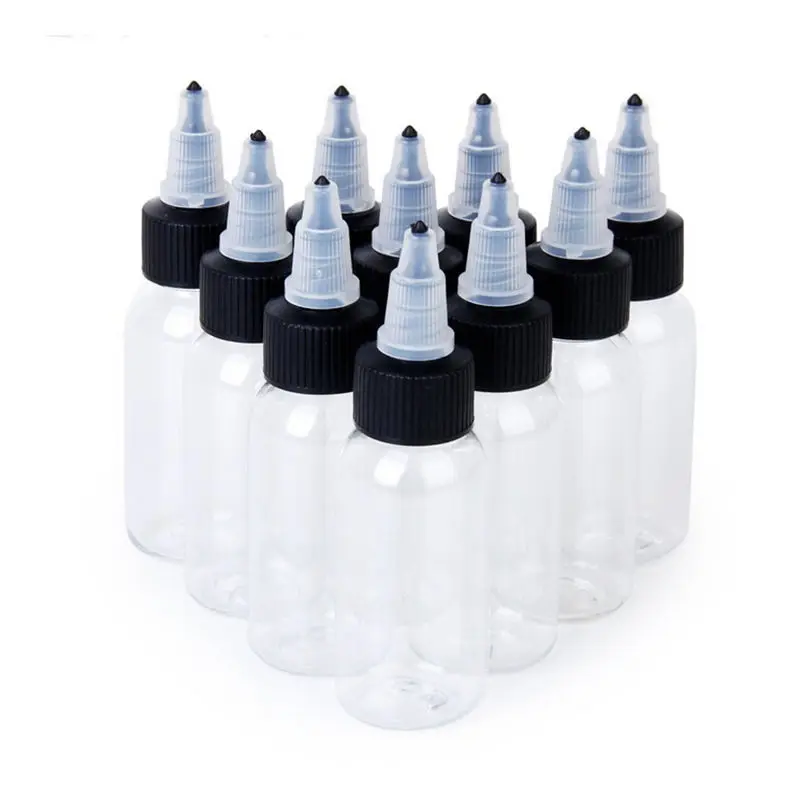 Tattoo Pigment Ink Bottles Twist Cap Empty Plastic Transparent Clear Bottle Supply Tool Permanent Makeup Paint Acc 30ml