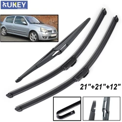 Xukey Front Rear Windscreen Wiper Blades Set Kit For Renault Clio 2 2005 2004 2003 2002 2001 2000 1999 1998 21