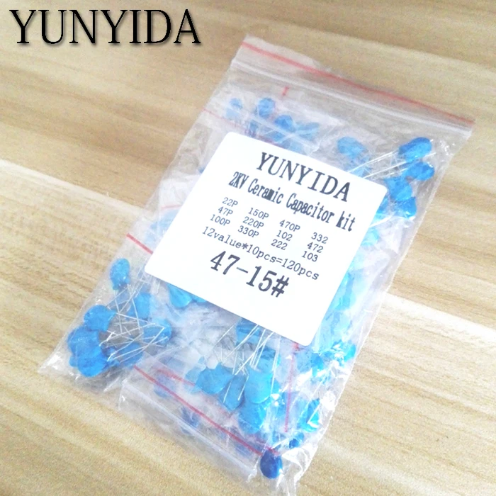 DIY KIT 120pcs=12value*10pcs  2KV Ceramic  capacitor  KIT  2KV 22P 47P 100P 150P 220P 330P 470P 102 222 332 472 103 EACH  10PCS