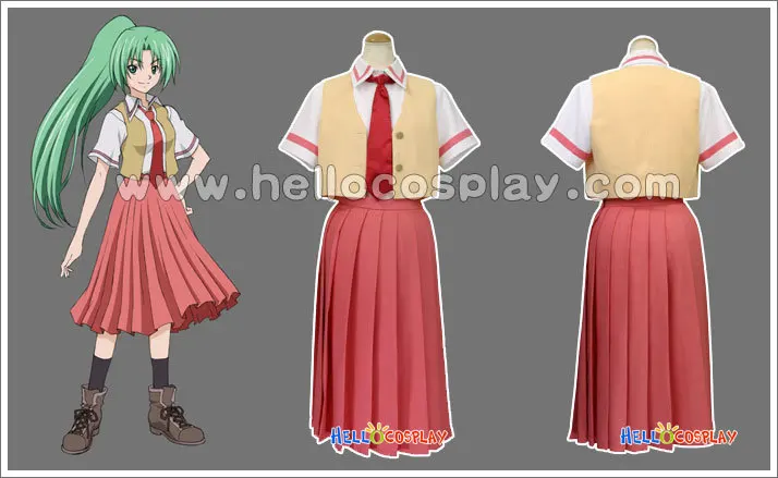 

Higurashi no Naku Koro ni Cosplay School Girl Uniform Mion Sonozaki Costume H008