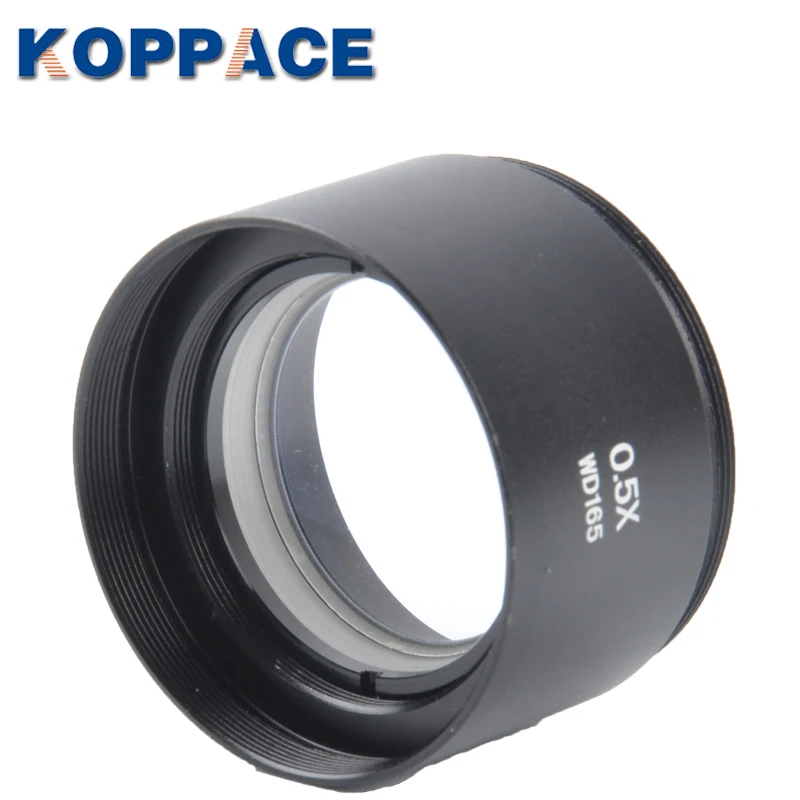 KOPPACE 0.5X مجهر ستيريو بارلو عدسة 165 مللي متر العمل المسافة المجهر الهدف عدسة 48 مللي متر حجم التثبيت