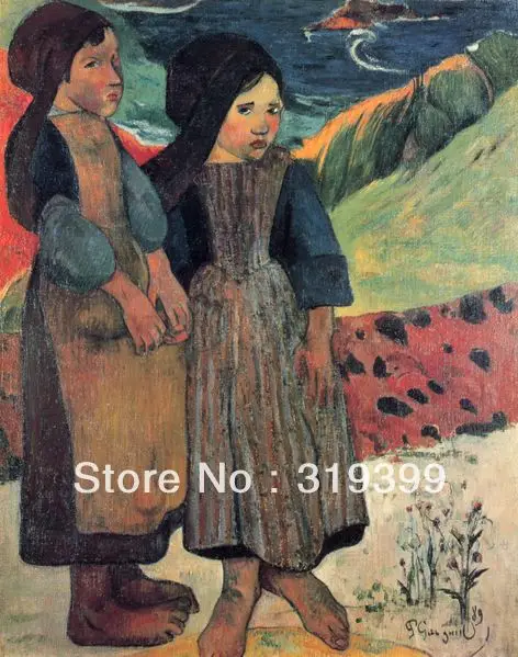 

Oil Painting Reproduction on Linen canvas,Bretonnes by paul gauguin,100%handmade,Fast Ship,Museum Quality