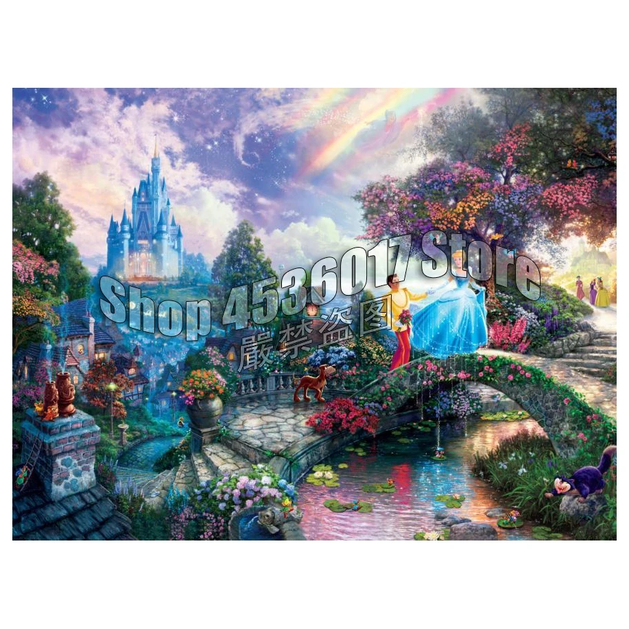 Cinderella Wishes Upon a Dream Full Diamond Painting 5d Diy Embroidery Kit Rhinestone Mosaic Cross Stitch Cartoon Art Home Decor