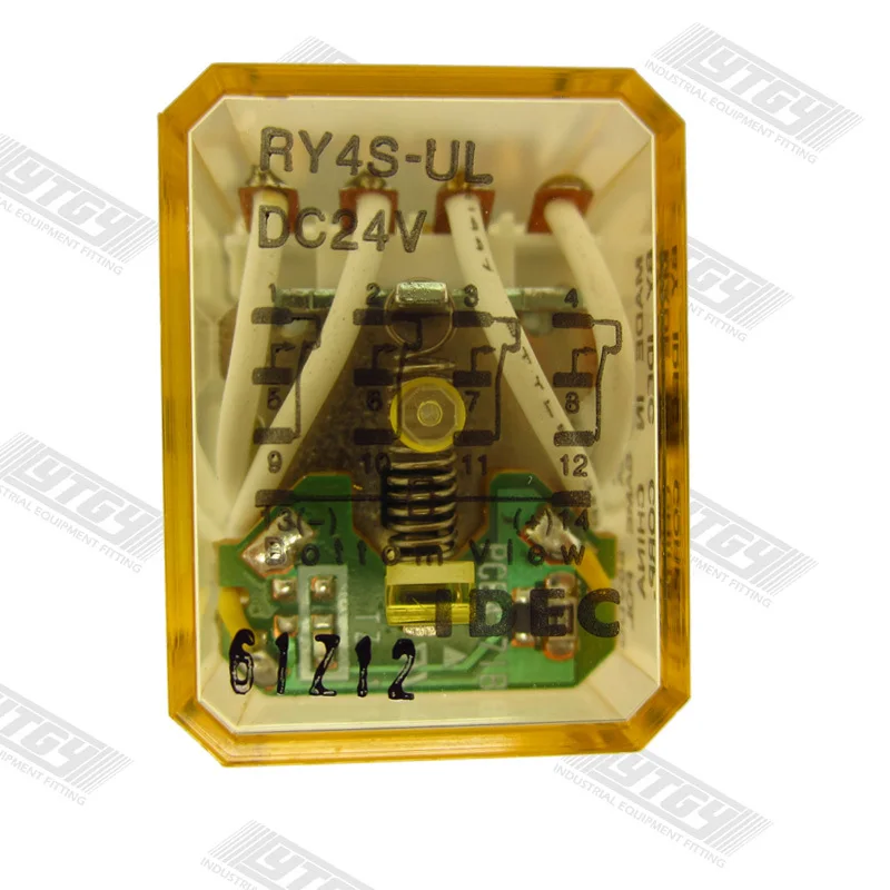 [SA]Japan and the spring IDEC relays RY4S-UL DC24V indicator type 5A 14 feet 4a4b--10pcs/lot