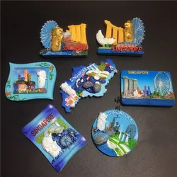 fridge magnet souvenir World tourism memorial  Singapore resin refrigerator stickers magnetic stickers home ornaments gifts