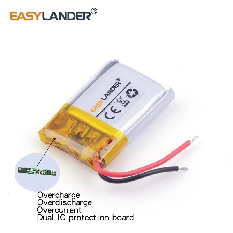 401517 3.7V 70mAh Rechargeable Lithium Li-ion Polymer Battery for MP3 Bluetooth Earphones monitor 041515