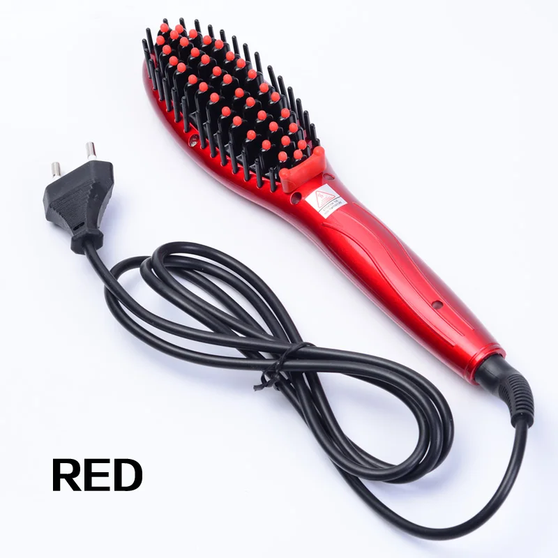 110v/220v professional flat iron smoothing straightening brush ceramic hair straightener comb