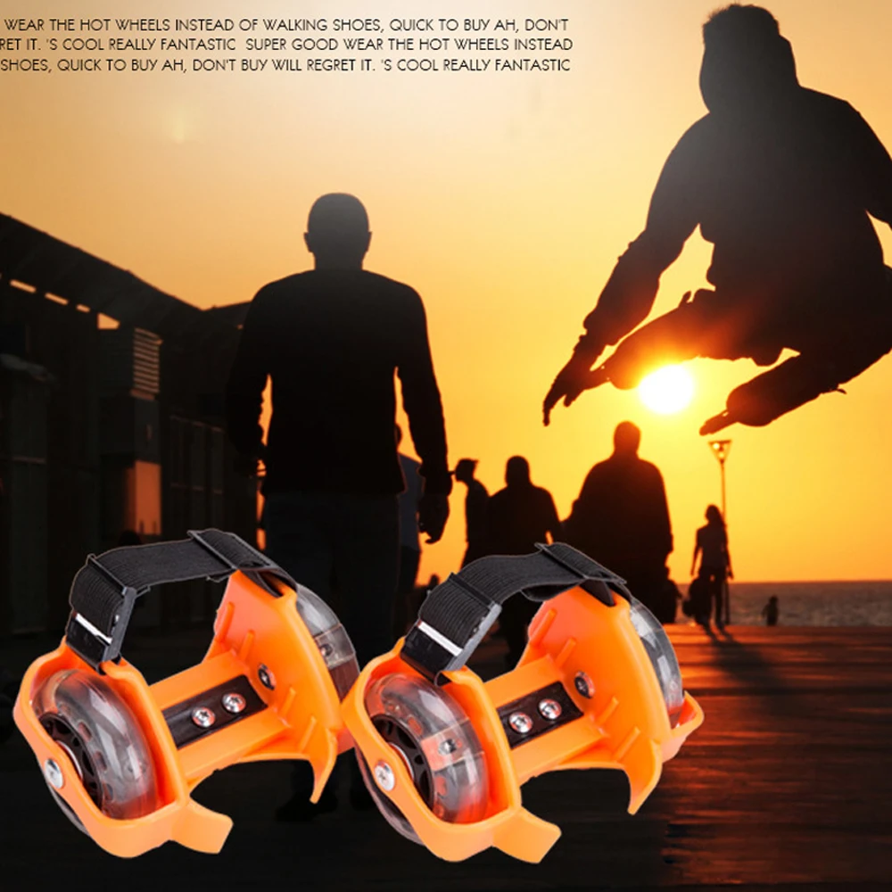 

1 Pair flashing roller pulley shose adjustable small whirlwind roller skating shoes for children