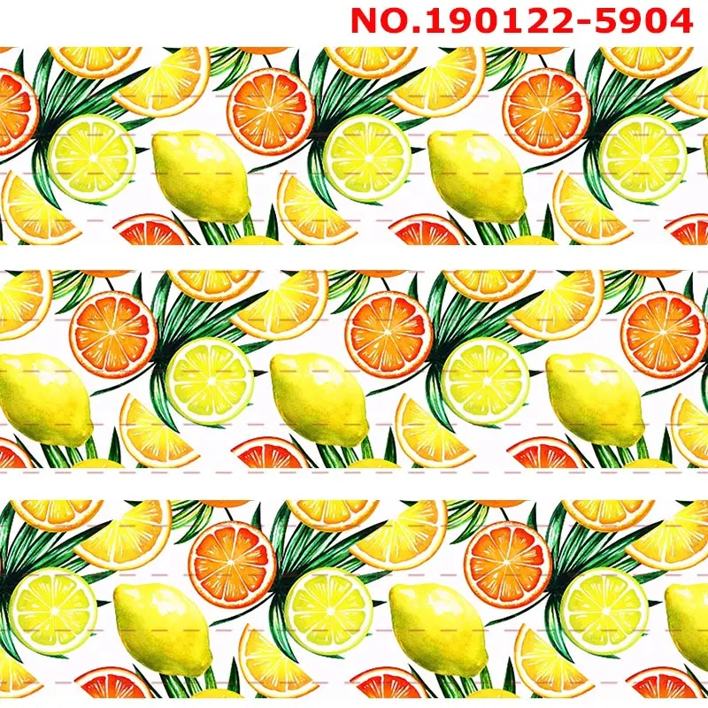 جديد 50 ياردة لطيف الشريط الفاكهة نمط الشريط المطبوعة grosgrain الشريط #5