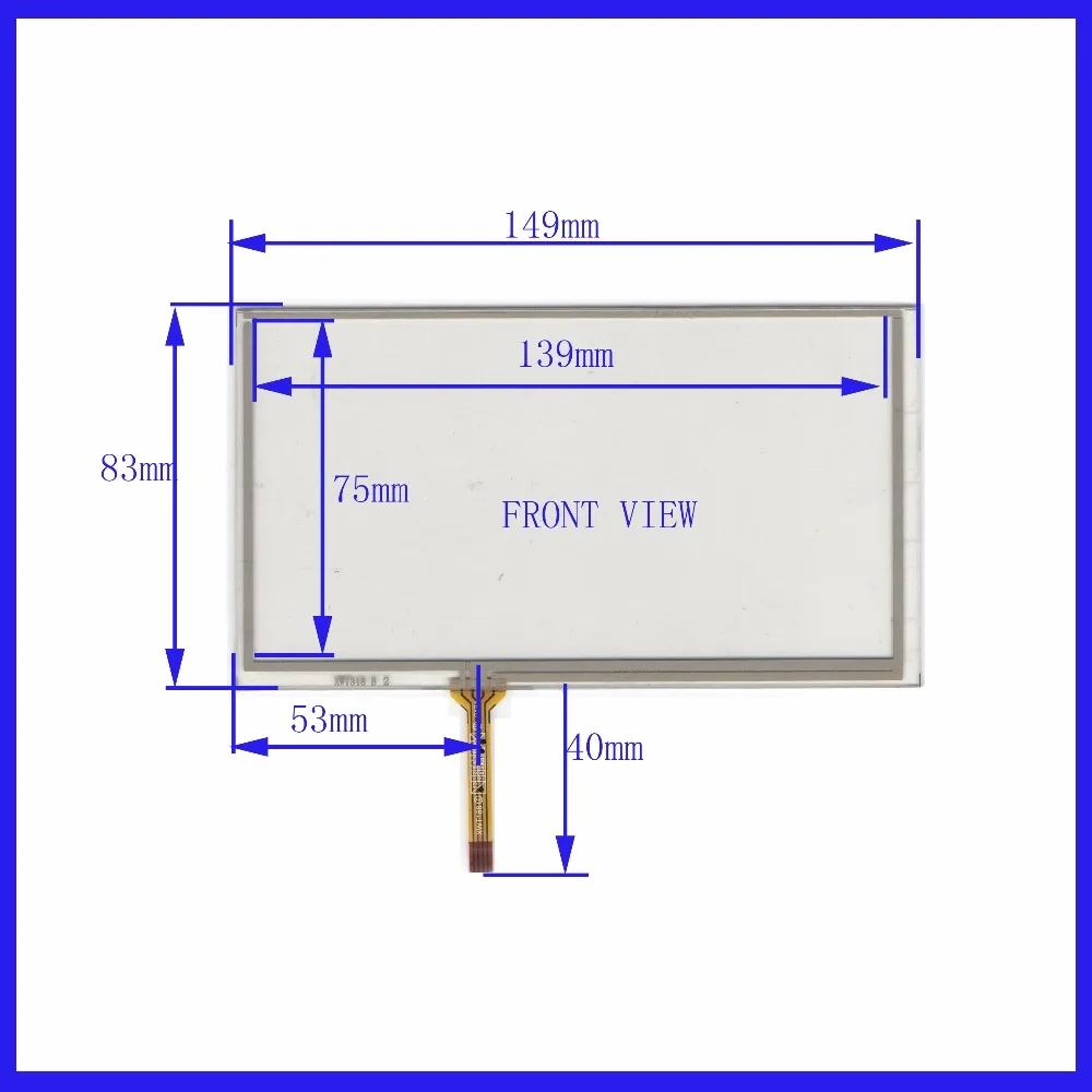 

XWT318 149*83 6inch 4 lins Touch Screen For GPS CAR 149mm*83mm sensor glass Industrial application this's compatible