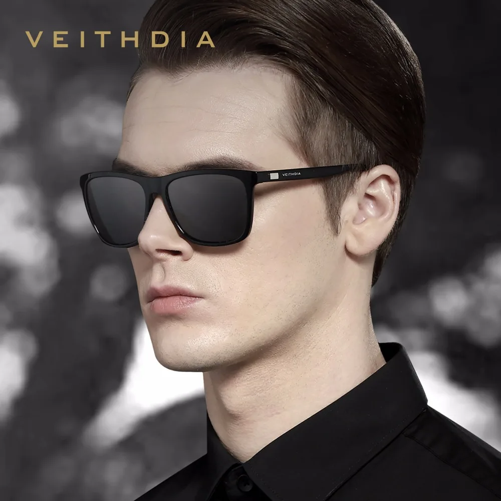 VEITHDIA Original Sunglasses Sports Outdoor Unisex Aluminum TR90 Polarized UV400 Lens Vintage Sun Glasses For Male/Female VT6108