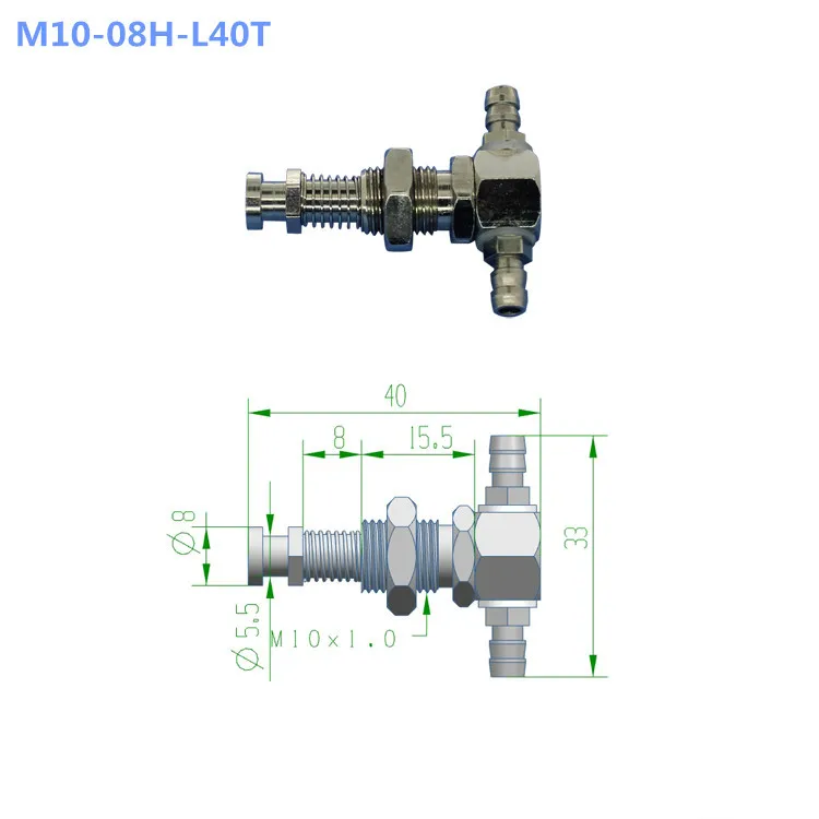 Direct-selling manipulator pneumatic fittings vacuum sucker seat rear interface metal sucker bracket M10-08H