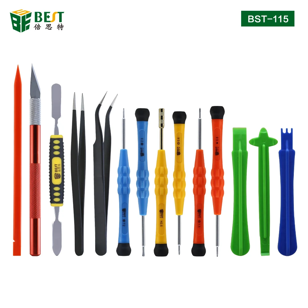 BST-115 Mobile Phone Screen Opening Pliers Repair Tools Kit Screwdriver Pry Disassemble Tool Set for iPhone Samsung Sony