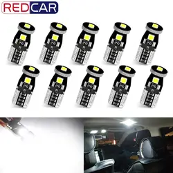 10Pcs T10 Led Canbus W5W Led Bulbs 168 194 6000K White Signal Lamp Dome Reading License Plate Light Car Interior Lights Auto 12V