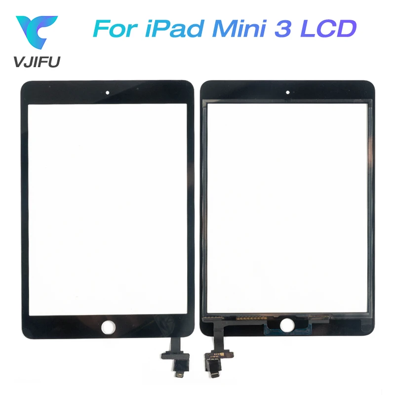 

Mini3 Touch Screen Digitizer For iPad Mini 3 A1599 A1600 A1601 TP with IC no Home Button with Adhesive Stickers Front Glass