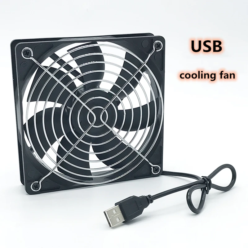 

USB computer chassis fan router set-top box DIY 5CV cooling fan 12cm mute 8CM