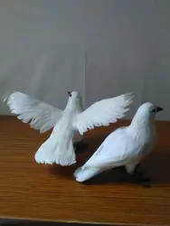 simulation white dove model plastic& furs peace bird handicraft,home decoration ornaments prop,toy gift d1448