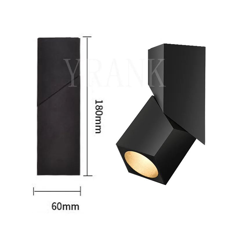 NEW Fashion Art Cube Ceiling Surface Mounted 7W 12W 15W LED Downlight Lights Adjustable Irradiation Angle