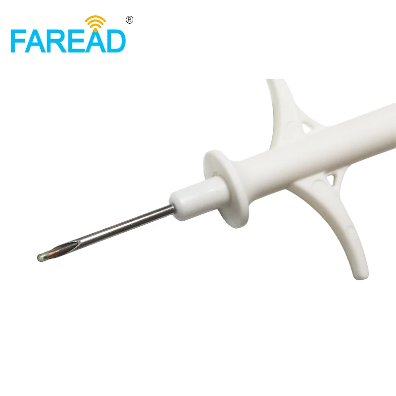 X100pcs ISO11784/85 125 كيلو هرتز تروفن الحيوان الحيوانات الأليفة رقاقة حقنة FDX-A 1.4x8 مللي متر المتاح تتفاعل العلامة ID حقنة مع إبرة