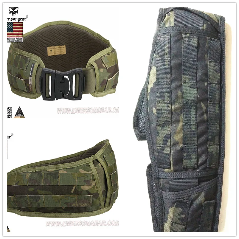 

EMERSON-Hunting Padded Molle Waist Belt for Men, Hunting Battle Belt, Airsoft, Nylon, Combat Cummerbunds, EM9086