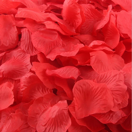 Red Artificial Rose Petals for Wedding Decoration 500pcs Silk petalas de rosas para casamento R-003-01