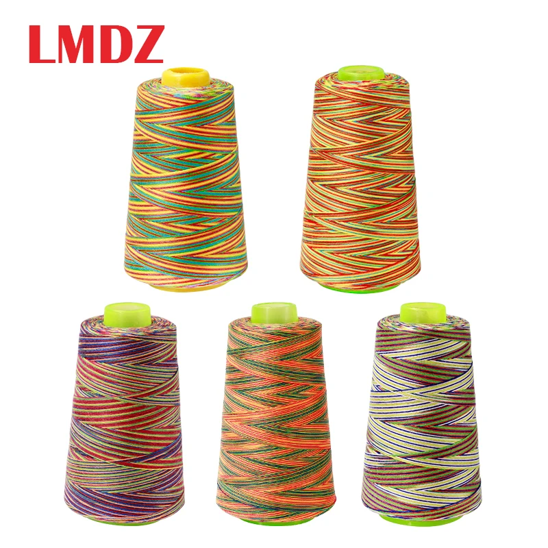 

LMDZ 1Pcs 20S/3 Sewing Threads Polyester Cotton Thread Multi- colour Sewing Thread Rainbow Polyester Thread For Crocheting/ Lace