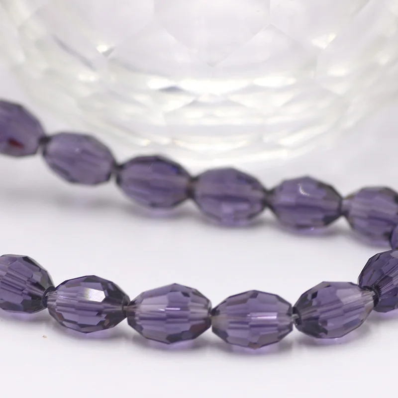 3x5/4x6/6x8/8x11mm Czech Glass Loose Spacer Olive Beads Faceted Crystal Rice Beads For DIY Accessories Craft In Bulk Wholesale