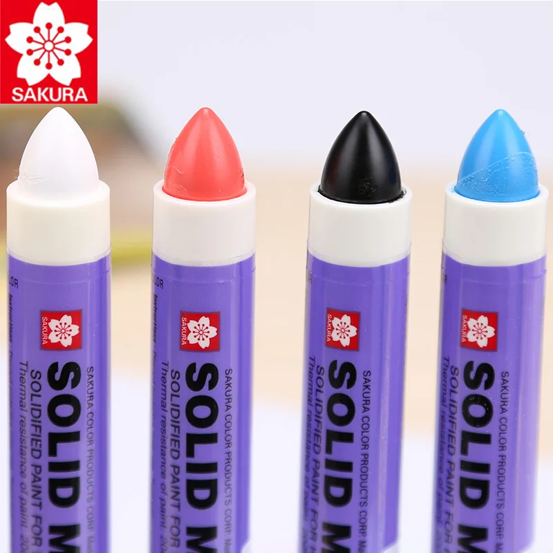 8 Stück Japan Sakura Solid Marker Industriestift XSC Trocken Schreibt auf Stahlplatten Wasser- und Öloberflächen Multifunktionsstift Permanent – Detail 6