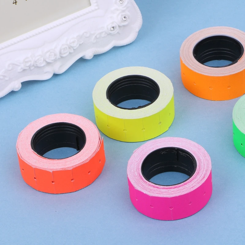 500pcs/roll Colorful Adhesive Price Label Paper Tag Mark Sticker For MX-5500 Tag Gun Labeller Price Stickers 5 Colors