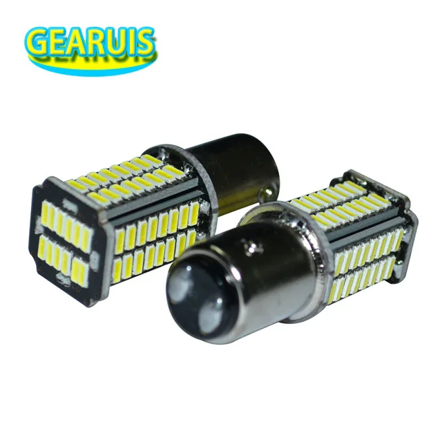 10pcs High lumen 1157 bay15d P21W 1156 ba15s 76 SMD 4014 LED 280MA Auto Turn signal reverse Light lamp White 6000K 12V to 24V