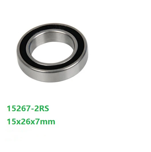 10pcs/50pcs 15267-2RS 15267 RS ABEC-5 15x26x7mm Double rubber Deep Groove Ball Bearing for bicycle bottom bracket 15*26*7mm