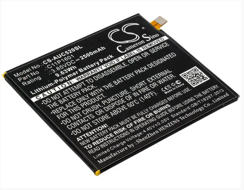 Cameron Sino 2500mAh battery for ASUS ZE520KL ZenFone 3 5.2 Dual SIM TD-LTE Global LTE 0B200-02160000 C11P1601