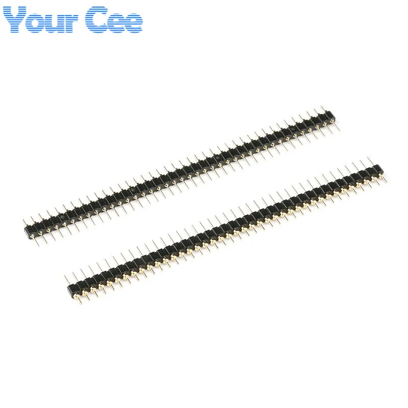 50pcs/2pcs 1x40 Pin 2.54mm Pitch DIP Single Row Round Pin Round Pin Connector 40P