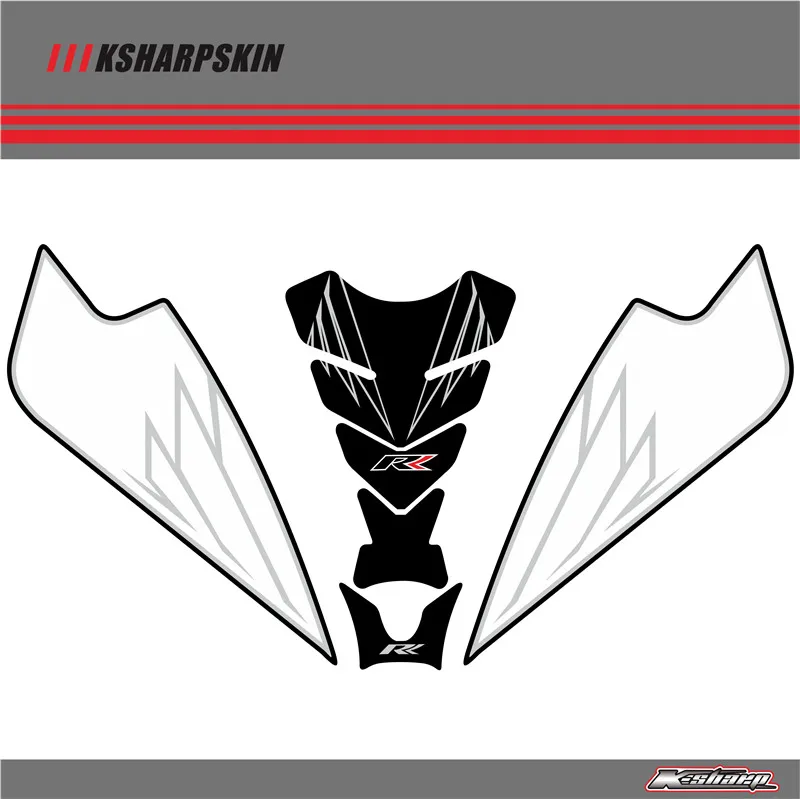 Front Fairing Motor Number Board 3D Gel Protector for HONDA  CBR600 RR RR-7 / RR-8 / RR-9 2007 2008