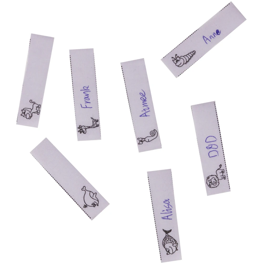 100pcs/pack White Washable Iron on Name Labels Garment Fabric Tags Marker Child Clothing Labels Sewing Accessories