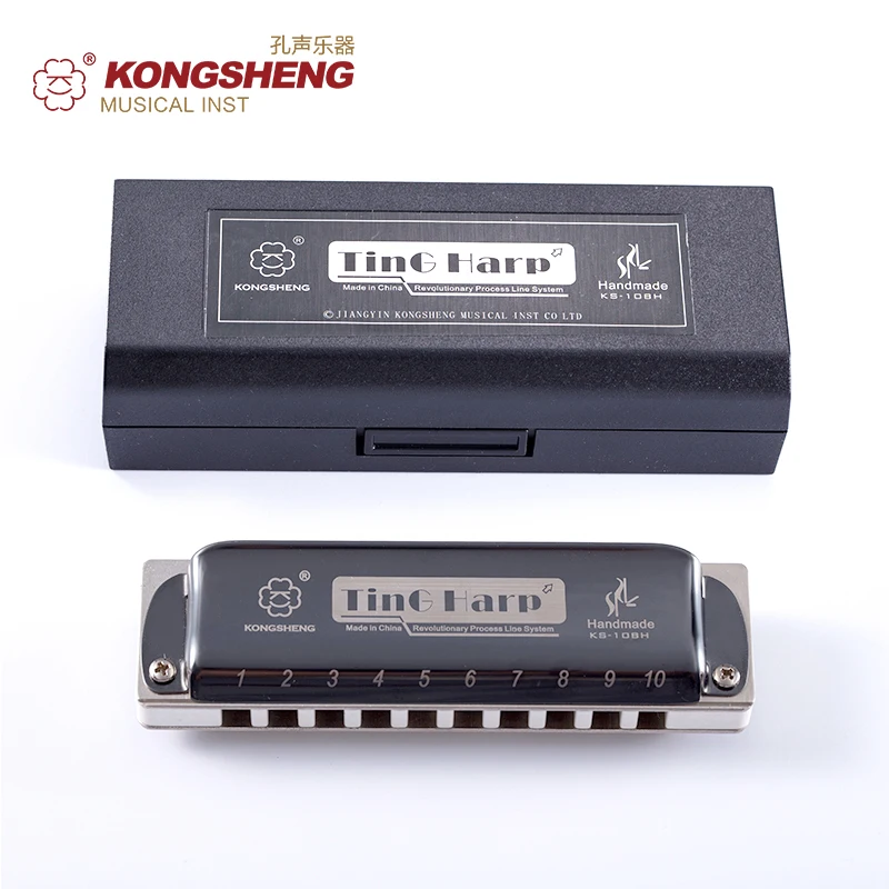 

KONGSHENG KS-10BH Tingharp Diatonic Harmonica White Comb Major and Paddy Richter Tuning