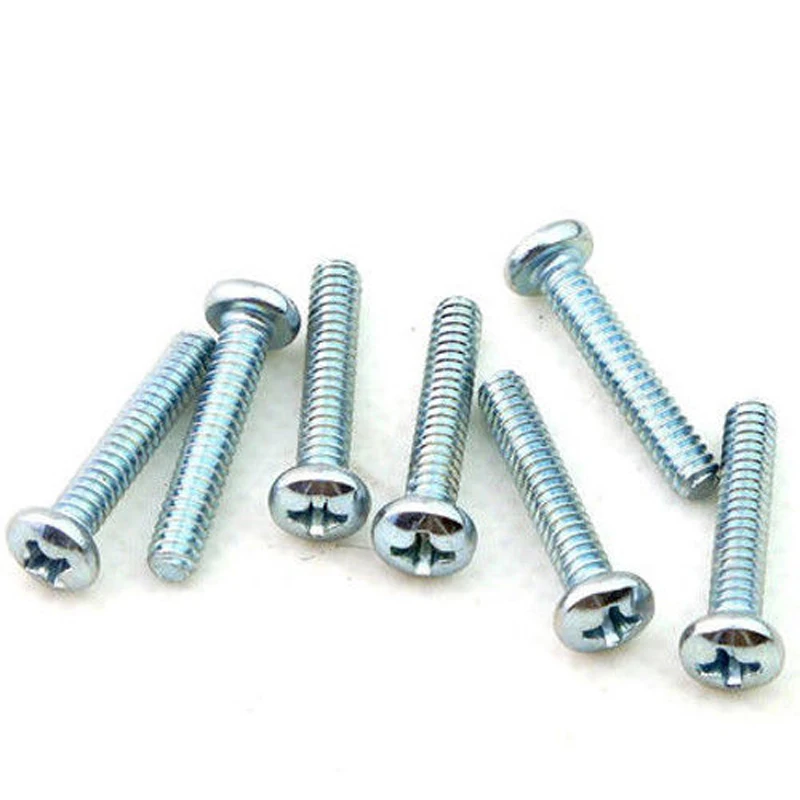4#-40 6#-32 Phillips Screw Round Head Bolts Pan Head Screws Carbon Steel