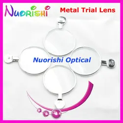 Buona Qulaity Lucido Metallo Rim Ottica Optometria Trial Obiettivo di Vetro Dia 38mm per Trial Frame HJS Spedizione Gratuita