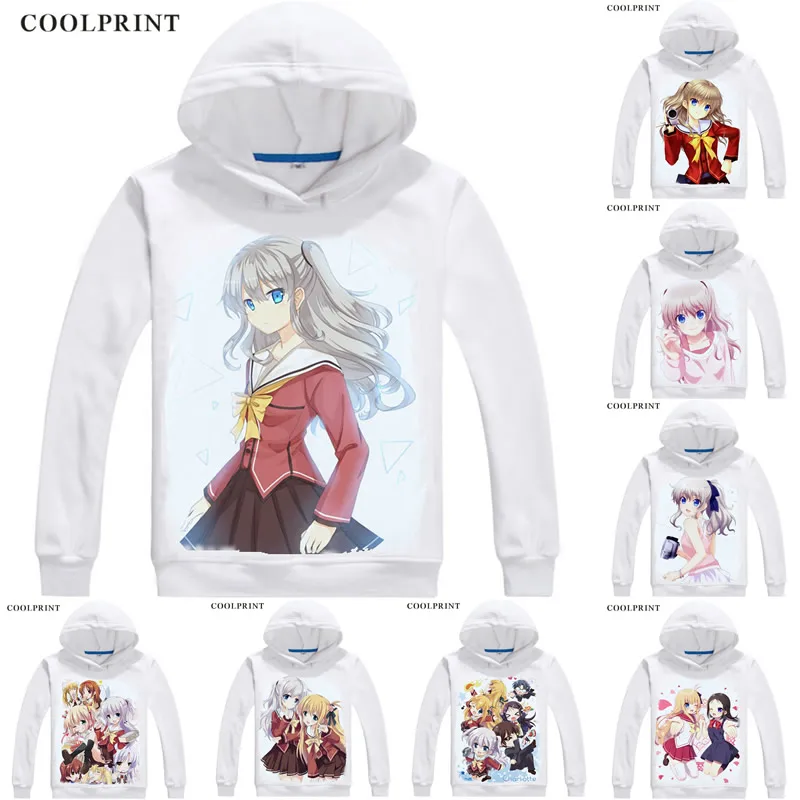 

Moe Anime Charlotte Hoodies Multi-style Hooded Hoodie Sharotto Yuu Otosaka Nao Tomori Charlotte Cosplay Sweatshirts