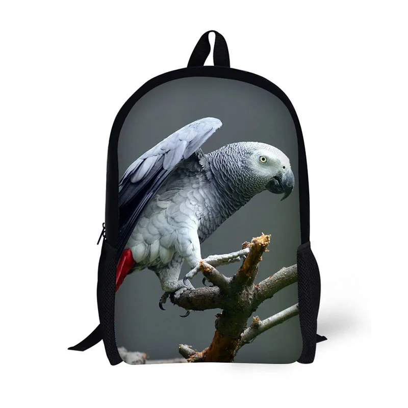 bird parrot print school backpack light weight bag for children cheap backpack for kids school bag high quality